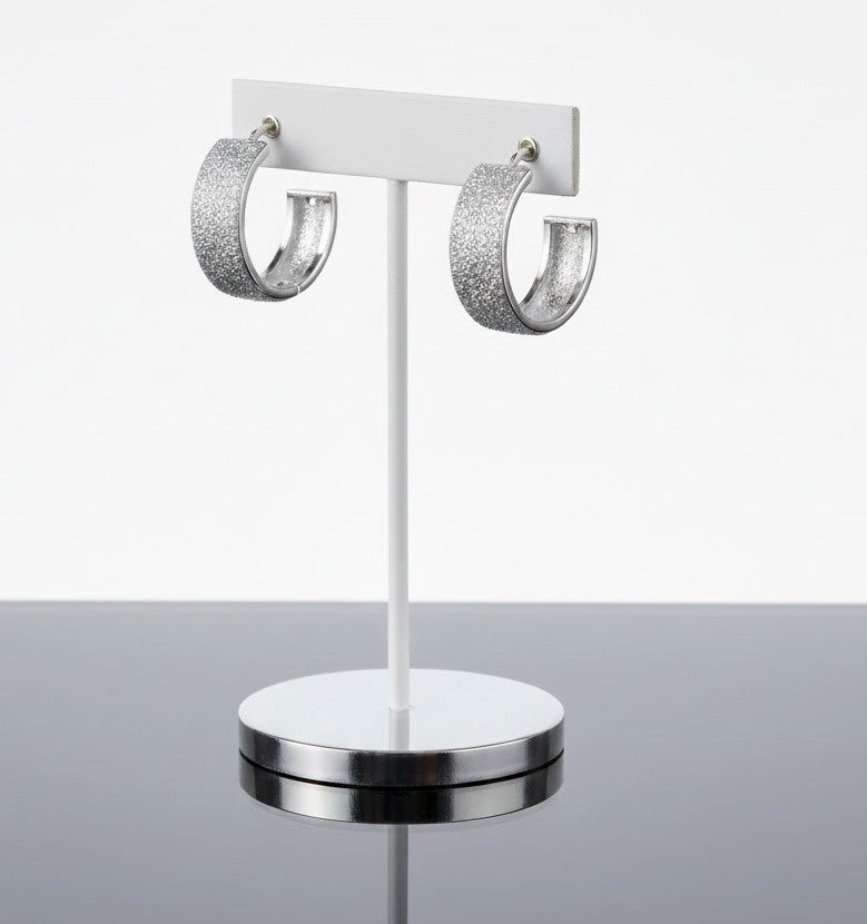 Sparkling silver earrings