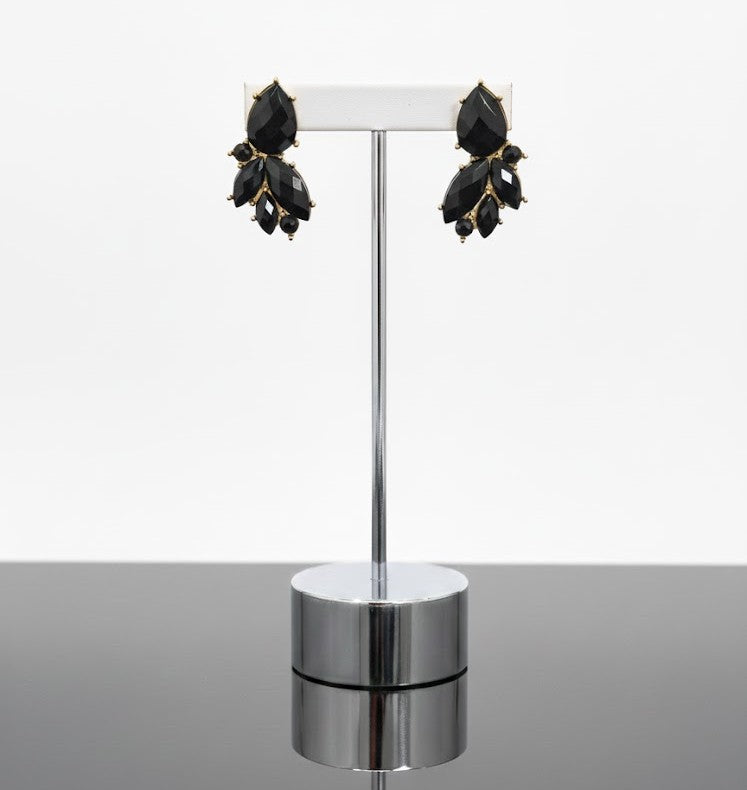 Black stone earrings