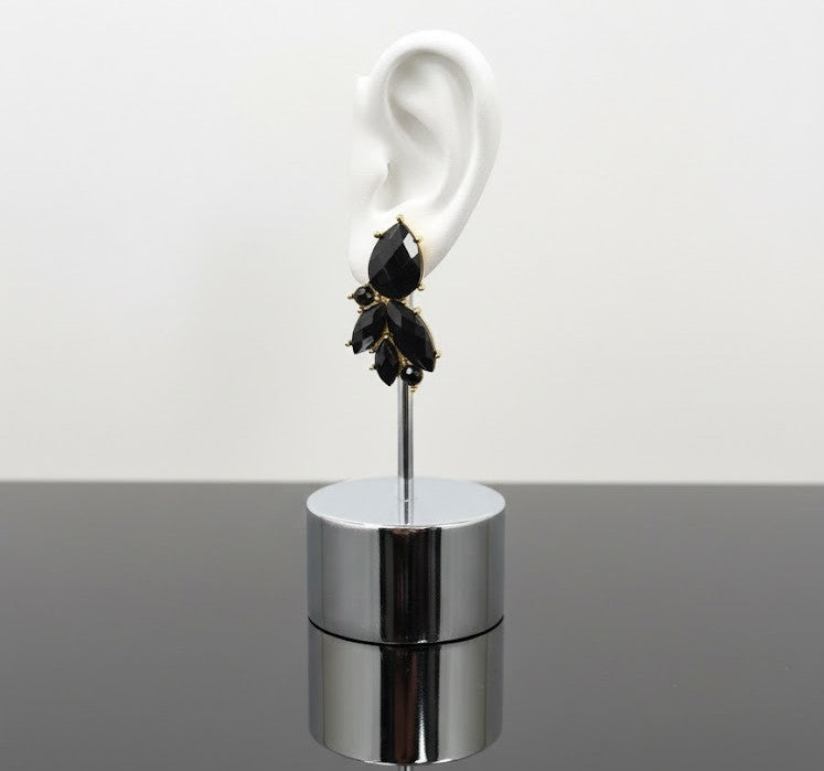 Black stone earrings